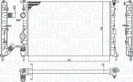 Magneti Marelli 350213188100 - Radiators, Motora dzesēšanas sistēma www.autospares.lv