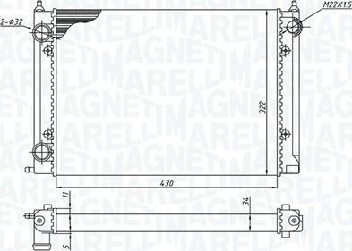 Magneti Marelli 350213187400 - Radiators, Motora dzesēšanas sistēma www.autospares.lv