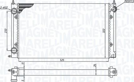 Magneti Marelli 350213187500 - Radiators, Motora dzesēšanas sistēma autospares.lv