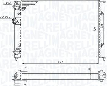 Magneti Marelli 350213187700 - Radiators, Motora dzesēšanas sistēma autospares.lv