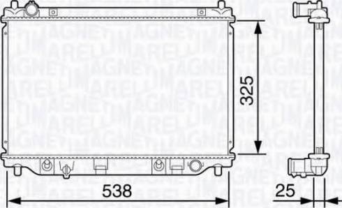 Magneti Marelli 350213134200 - Radiators, Motora dzesēšanas sistēma autospares.lv