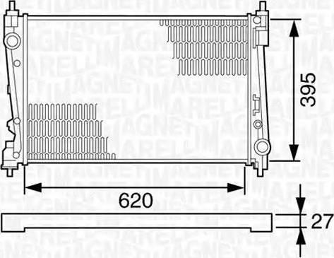 Magneti Marelli 350213124800 - Radiators, Motora dzesēšanas sistēma autospares.lv