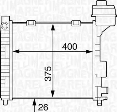 Magneti Marelli 350213125500 - Radiators, Motora dzesēšanas sistēma www.autospares.lv