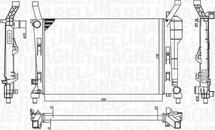 Magneti Marelli 350213126200 - Radiators, Motora dzesēšanas sistēma www.autospares.lv