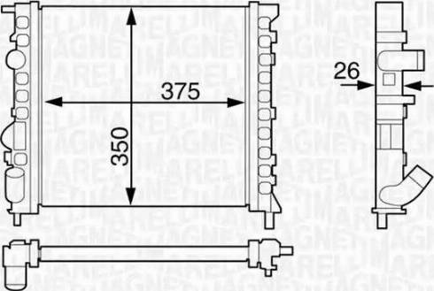 Magneti Marelli 350213122100 - Radiators, Motora dzesēšanas sistēma www.autospares.lv