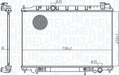 Magneti Marelli 350213179200 - Radiators, Motora dzesēšanas sistēma www.autospares.lv