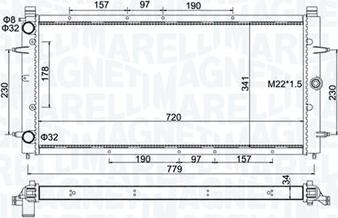 Magneti Marelli 350213174600 - Radiators, Motora dzesēšanas sistēma www.autospares.lv