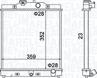 Magneti Marelli 350213175100 - Радиатор, охлаждение двигателя www.autospares.lv