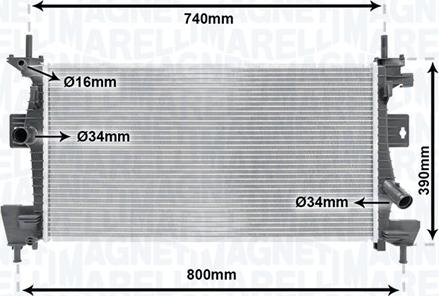 Magneti Marelli 350213170200 - Radiators, Motora dzesēšanas sistēma www.autospares.lv