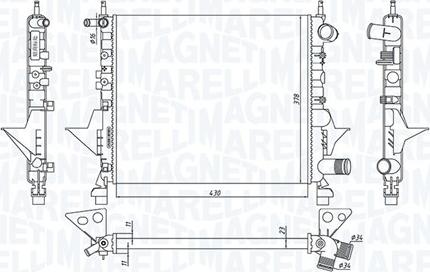 Magneti Marelli 350213171800 - Radiators, Motora dzesēšanas sistēma www.autospares.lv