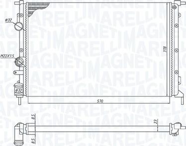 Magneti Marelli 350213171700 - Radiators, Motora dzesēšanas sistēma www.autospares.lv