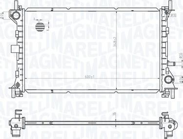 Magneti Marelli 350213178100 - Radiators, Motora dzesēšanas sistēma www.autospares.lv