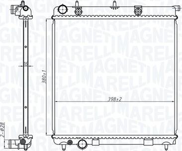 Magneti Marelli 350213173500 - Radiators, Motora dzesēšanas sistēma www.autospares.lv