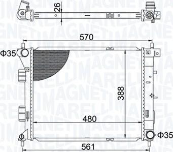 Magneti Marelli 350213173600 - Radiators, Motora dzesēšanas sistēma www.autospares.lv