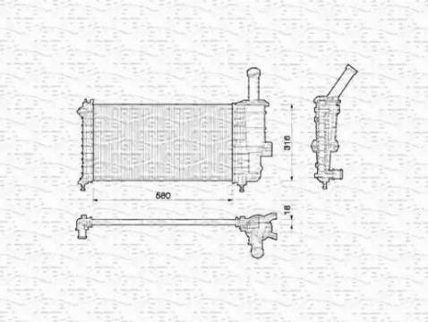 Magneti Marelli 350213173000 - Radiators, Motora dzesēšanas sistēma www.autospares.lv