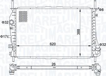 Magneti Marelli 350213177600 - Radiators, Motora dzesēšanas sistēma www.autospares.lv