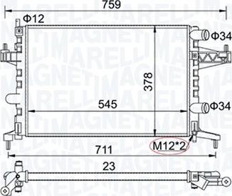 Magneti Marelli 350213829000 - Radiators, Motora dzesēšanas sistēma www.autospares.lv