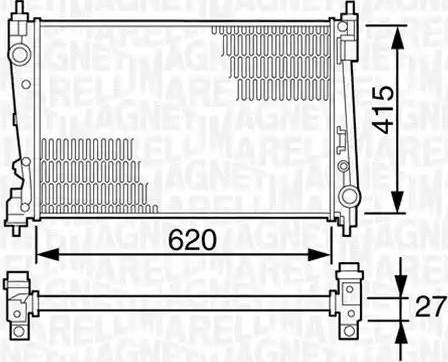 Magneti Marelli 350213386000 - Radiators, Motora dzesēšanas sistēma autospares.lv