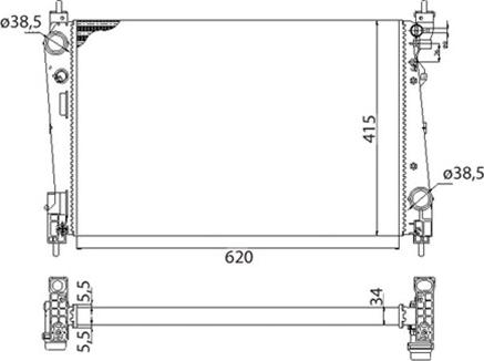 Magneti Marelli 350213386003 - Radiators, Motora dzesēšanas sistēma autospares.lv