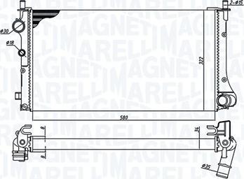 Magneti Marelli 350213383000 - Radiators, Motora dzesēšanas sistēma www.autospares.lv