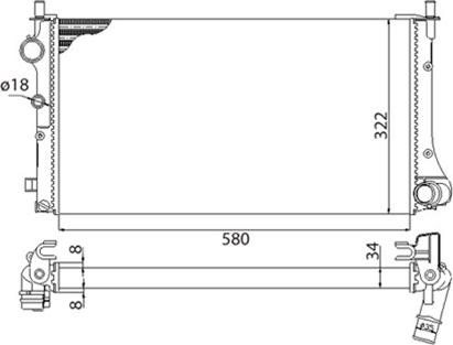 Magneti Marelli 350213383003 - Radiators, Motora dzesēšanas sistēma www.autospares.lv