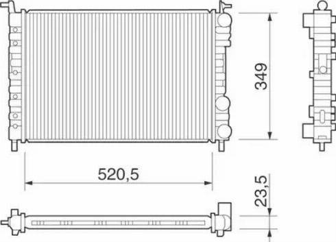 Magneti Marelli 350213259000 - Radiators, Motora dzesēšanas sistēma www.autospares.lv