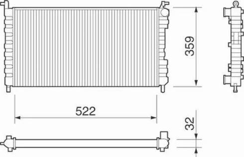 Magneti Marelli 350213258000 - Radiators, Motora dzesēšanas sistēma www.autospares.lv