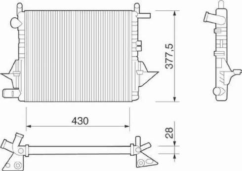 Magneti Marelli 350213265000 - Radiators, Motora dzesēšanas sistēma www.autospares.lv