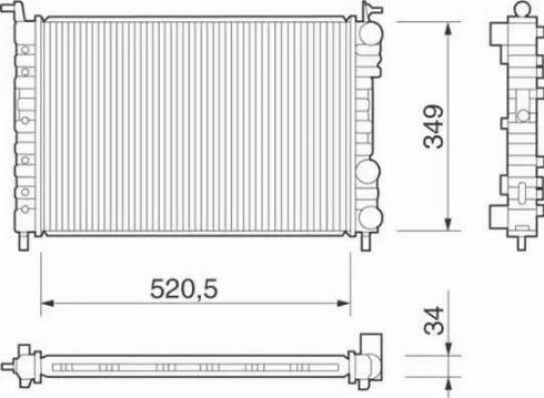 Magneti Marelli 350213260000 - Radiators, Motora dzesēšanas sistēma www.autospares.lv