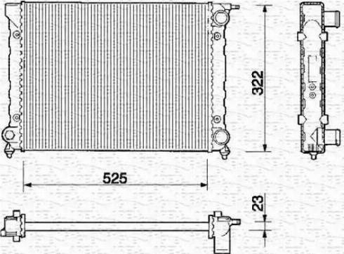 Magneti Marelli 350213203000 - Radiators, Motora dzesēšanas sistēma autospares.lv