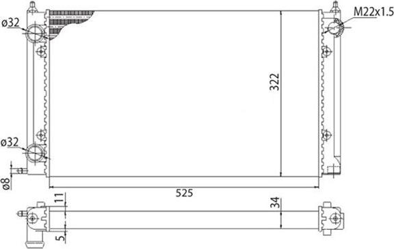 Magneti Marelli 350213203003 - Radiators, Motora dzesēšanas sistēma www.autospares.lv