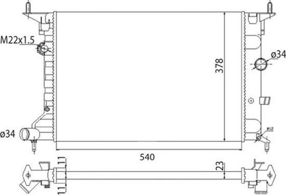 Magneti Marelli 350213274003 - Radiators, Motora dzesēšanas sistēma www.autospares.lv