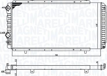 Magneti Marelli 350213707000 - Radiators, Motora dzesēšanas sistēma www.autospares.lv