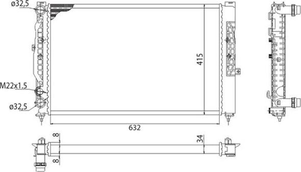 Magneti Marelli 350213712003 - Radiators, Motora dzesēšanas sistēma www.autospares.lv