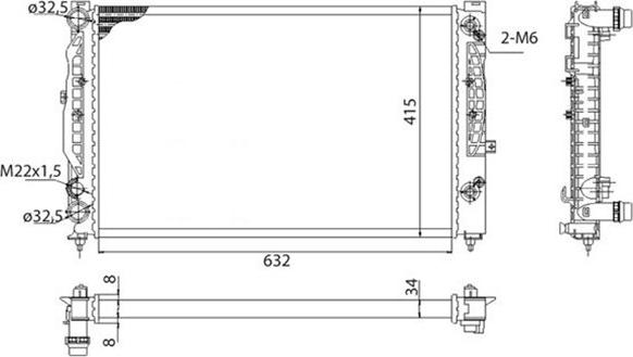 Magneti Marelli 350213739003 - Radiators, Motora dzesēšanas sistēma www.autospares.lv