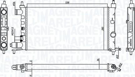 Magneti Marelli 350213776000 - Radiators, Motora dzesēšanas sistēma www.autospares.lv