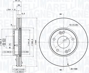 Magneti Marelli 360406096501 - Bremžu diski www.autospares.lv