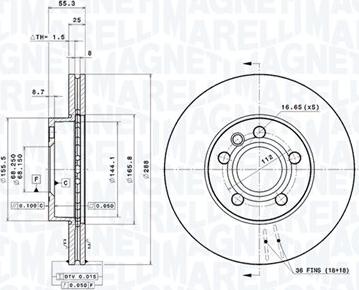 Magneti Marelli 360406049101 - Bremžu diski www.autospares.lv