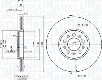 Magneti Marelli 360406049301 - Bremžu diski www.autospares.lv