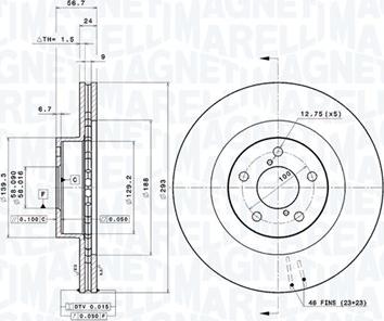 Magneti Marelli 360406045501 - Bremžu diski www.autospares.lv