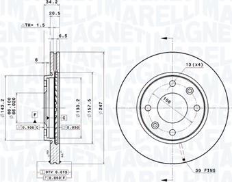 Magneti Marelli 360406040501 - Bremžu diski www.autospares.lv