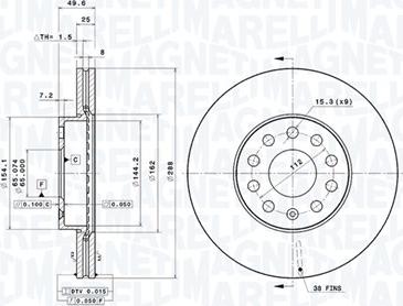 Magneti Marelli 360406050501 - Bremžu diski www.autospares.lv