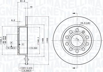 Magneti Marelli 360406050701 - Bremžu diski www.autospares.lv