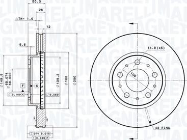 Magneti Marelli 360406051401 - Bremžu diski www.autospares.lv