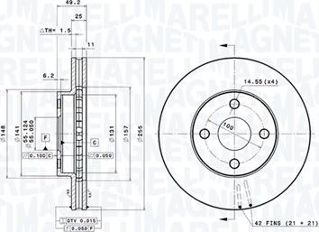 Magneti Marelli 360406053401 - Bremžu diski www.autospares.lv