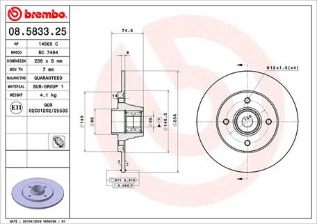 Magneti Marelli 360406053100 - Bremžu diski autospares.lv