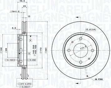 Magneti Marelli 360406052001 - Bremžu diski www.autospares.lv