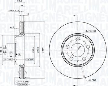 Magneti Marelli 360406052101 - Bremžu diski www.autospares.lv