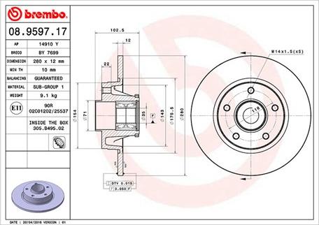 Magneti Marelli 360406057400 - Brake Disc www.autospares.lv