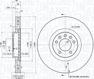 Magneti Marelli 360406069501 - Bremžu diski www.autospares.lv